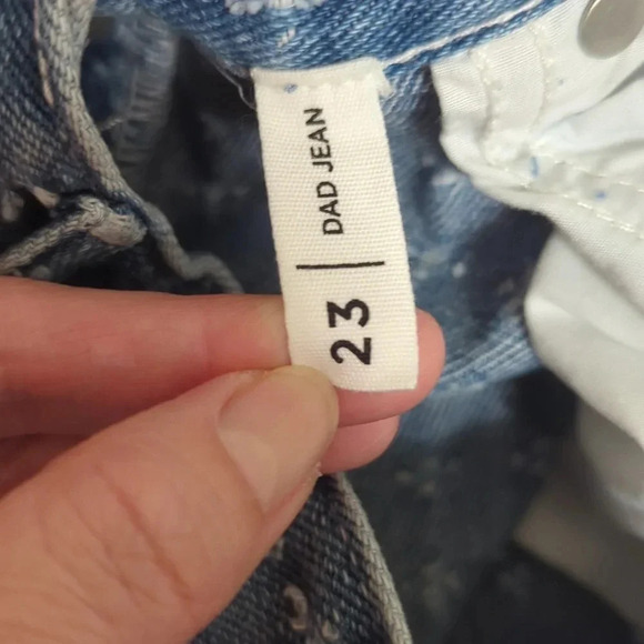 PacSun Distressed Dad Jeans, Color Medium Blue Size 23 - Picture 16 of 16